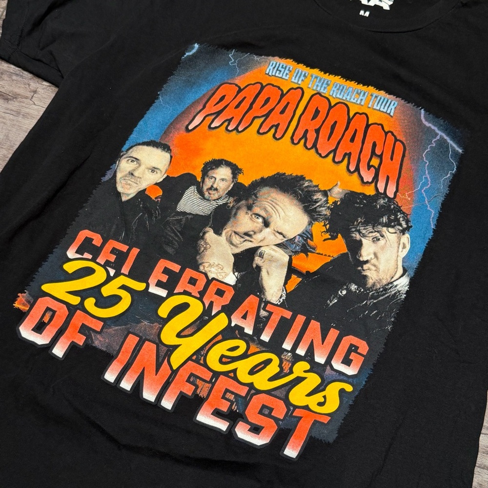 Alstyle Black Papa Roach Tour T-Shirt